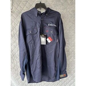 Ariat FR Vented Work Shirt X Large Button Down Long Sleeve Cat 2 Black Logo